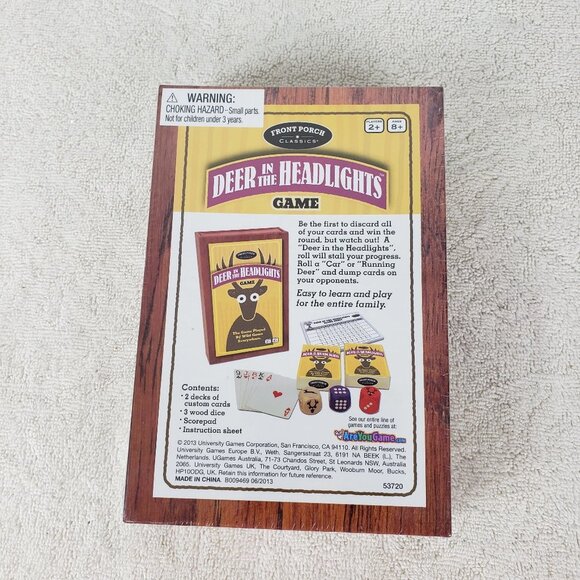 Front Porch Classics Deer in Headlights Game NWT - Picture 2 of 6